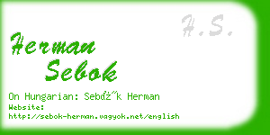 herman sebok business card